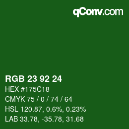 Color code: RGB 23 92 24 | qconv.com