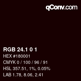 Color code: RGB 24.1 0 1 | qconv.com