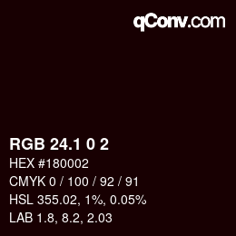 Color code: RGB 24.1 0 2 | qconv.com