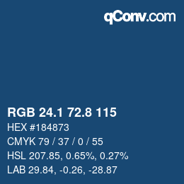 Color code: RGB 24.1 72.8 115 | qconv.com