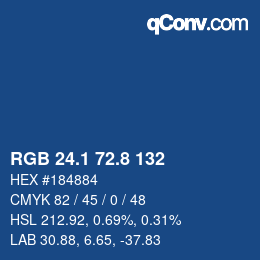 Color code: RGB 24.1 72.8 132 | qconv.com