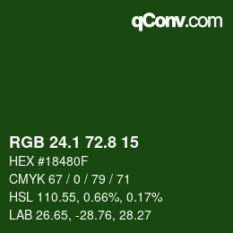 Color code: RGB 24.1 72.8 15 | qconv.com
