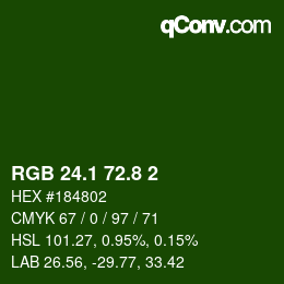 カラーコード: RGB 24.1 72.8 2 | qconv.com