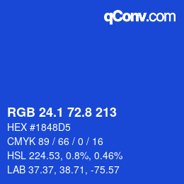 カラーコード: RGB 24.1 72.8 213 | qconv.com