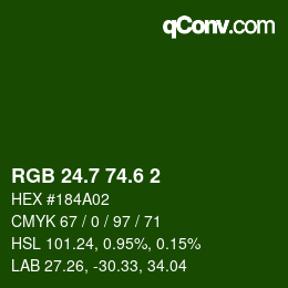 カラーコード: RGB 24.7 74.6 2 | qconv.com