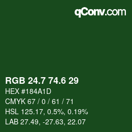 カラーコード: RGB 24.7 74.6 29 | qconv.com