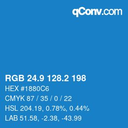 Color code: RGB 24.9 128.2 198 | qconv.com