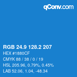 Color code: RGB 24.9 128.2 207 | qconv.com