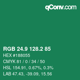 カラーコード: RGB 24.9 128.2 85 | qconv.com