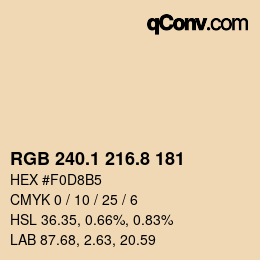 Farbcode: RGB 240.1 216.8 181 | qconv.com