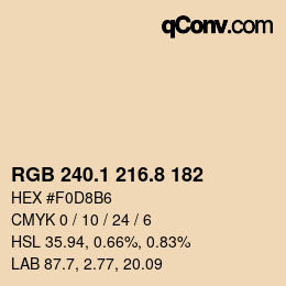 Farbcode: RGB 240.1 216.8 182 | qconv.com