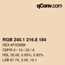 Farbcode: RGB 240.1 216.8 184 | qconv.com