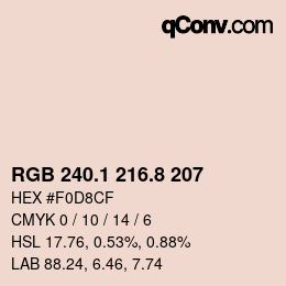 Color code: RGB 240.1 216.8 207 | qconv.com