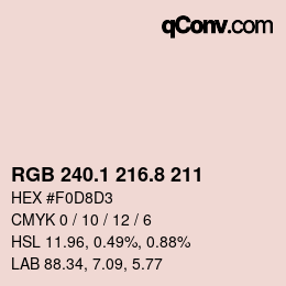 Farbcode: RGB 240.1 216.8 211 | qconv.com