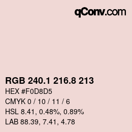 Color code: RGB 240.1 216.8 213 | qconv.com