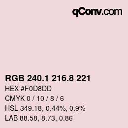 Farbcode: RGB 240.1 216.8 221 | qconv.com