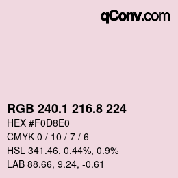 Farbcode: RGB 240.1 216.8 224 | qconv.com