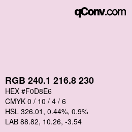Farbcode: RGB 240.1 216.8 230 | qconv.com