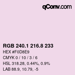 Code couleur: RGB 240.1 216.8 233 | qconv.com
