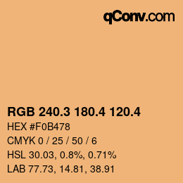 カラーコード: RGB 240.3 180.4 120.4 | qconv.com