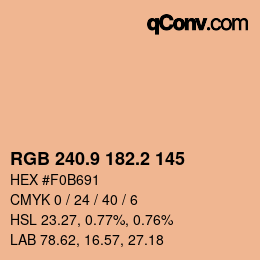 Color code: RGB 240.9 182.2 145 | qconv.com
