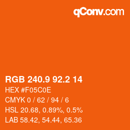 Color code: RGB 240.9 92.2 14 | qconv.com
