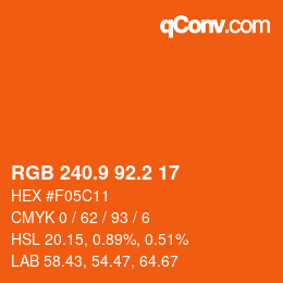 Color code: RGB 240.9 92.2 17 | qconv.com