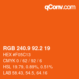 Color code: RGB 240.9 92.2 19 | qconv.com
