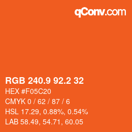 Color code: RGB 240.9 92.2 32 | qconv.com