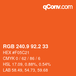 Color code: RGB 240.9 92.2 33 | qconv.com
