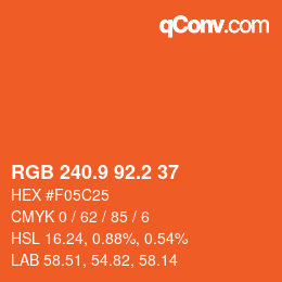 Color code: RGB 240.9 92.2 37 | qconv.com