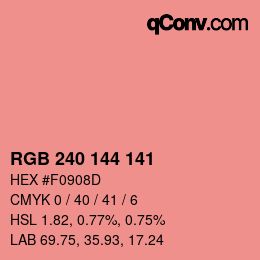 Farbcode: RGB 240 144 141 | qconv.com