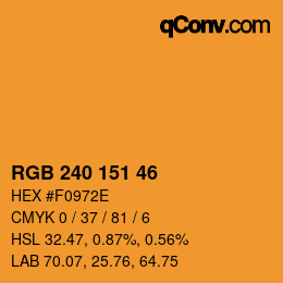 Farbcode: RGB 240 151 46 | qconv.com