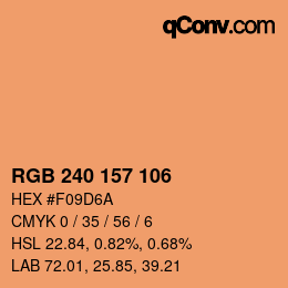 Color code: RGB 240 157 106 | qconv.com