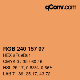 Color code: RGB 240 157 97 | qconv.com