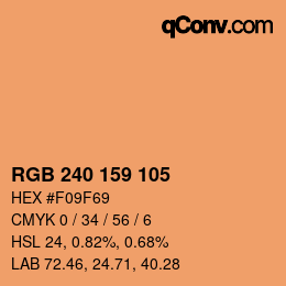 Color code: RGB 240 159 105 | qconv.com