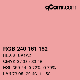 Color code: RGB 240 161 162 | qconv.com