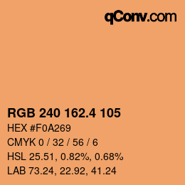 カラーコード: RGB 240 162.4 105 | qconv.com