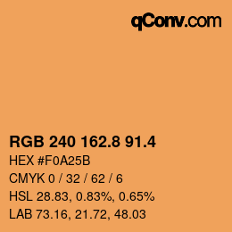 カラーコード: RGB 240 162.8 91.4 | qconv.com