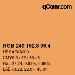 カラーコード: RGB 240 162.8 96.4 | qconv.com