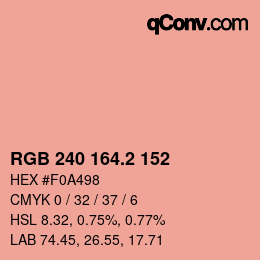 Color code: RGB 240 164.2 152 | qconv.com