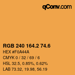 カラーコード: RGB 240 164.2 74.6 | qconv.com