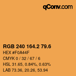 カラーコード: RGB 240 164.2 79.6 | qconv.com