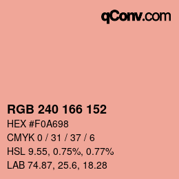 Color code: RGB 240 166 152 | qconv.com