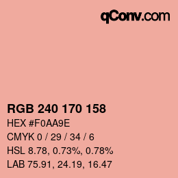 Color code: RGB 240 170 158 | qconv.com