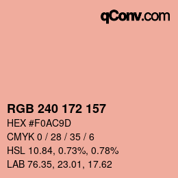 Farbcode: RGB 240 172 157 | qconv.com