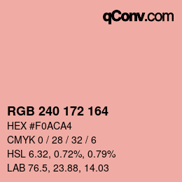 Color code: RGB 240 172 164 | qconv.com