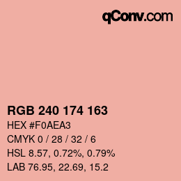 Color code: RGB 240 174 163 | qconv.com