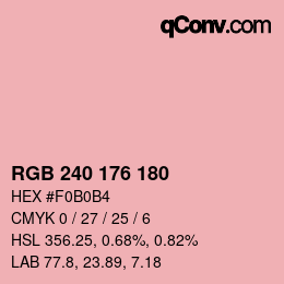 Color code: RGB 240 176 180 | qconv.com