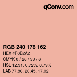 Color code: RGB 240 178 162 | qconv.com